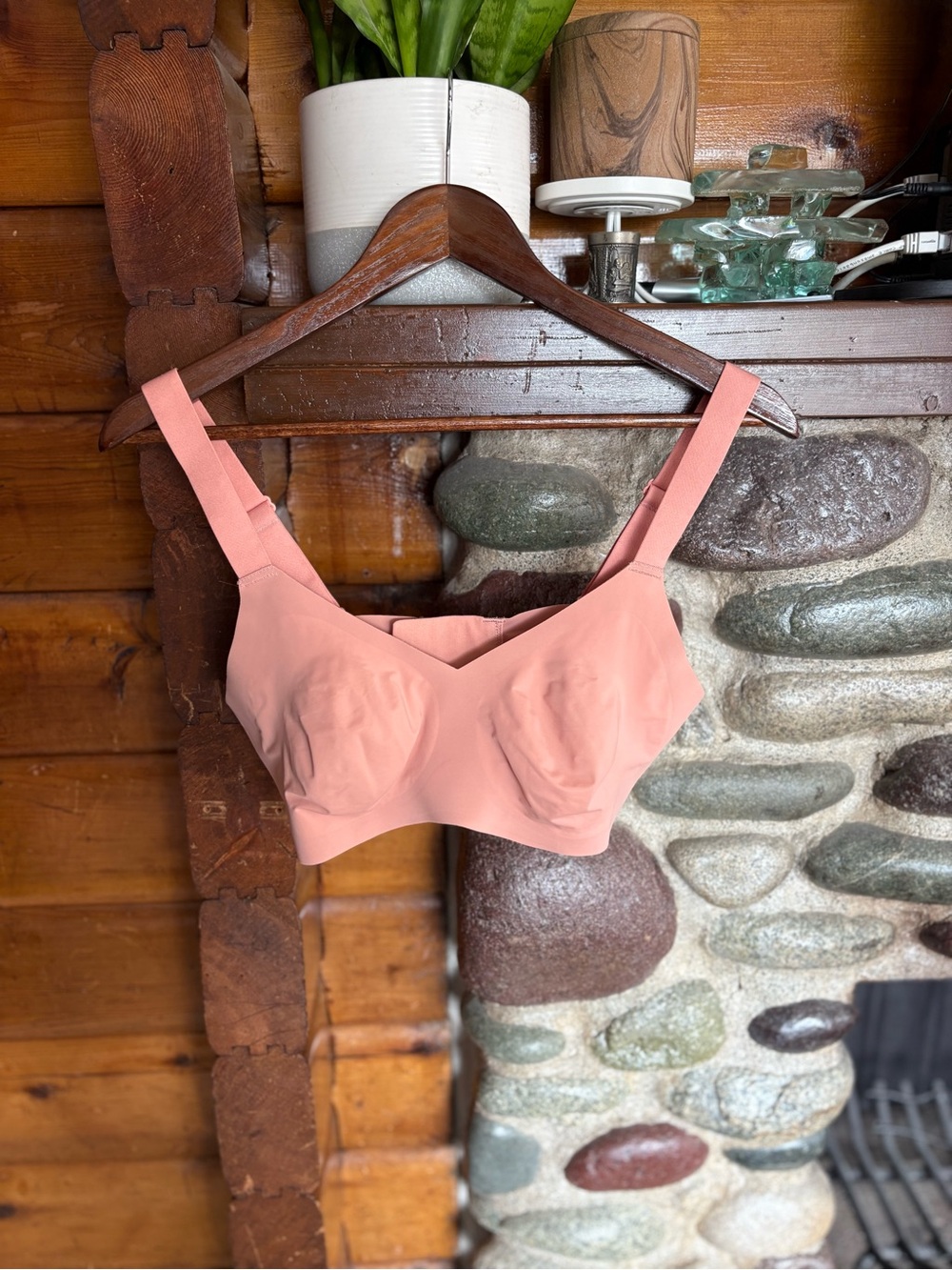 Knix Wireless Contour Bra Pink Smooth Comfort Bra M/L